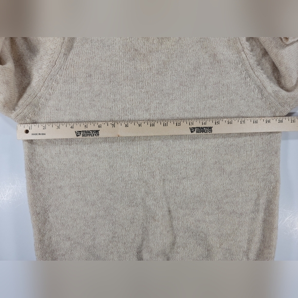 Vintage 70s Pendleton Sweater Mens Medium Biege 100% Shetland Wool Crewneck USA - Picture 5 of 9